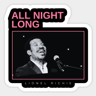 all night long - vintage minimalism Sticker